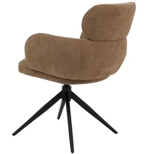 Silla de Confidente LINDEN en Tela color Marrón rojizo