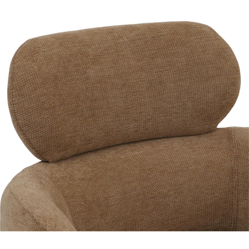 Silla de Confidente LINDEN en Tela color Marrón rojizo