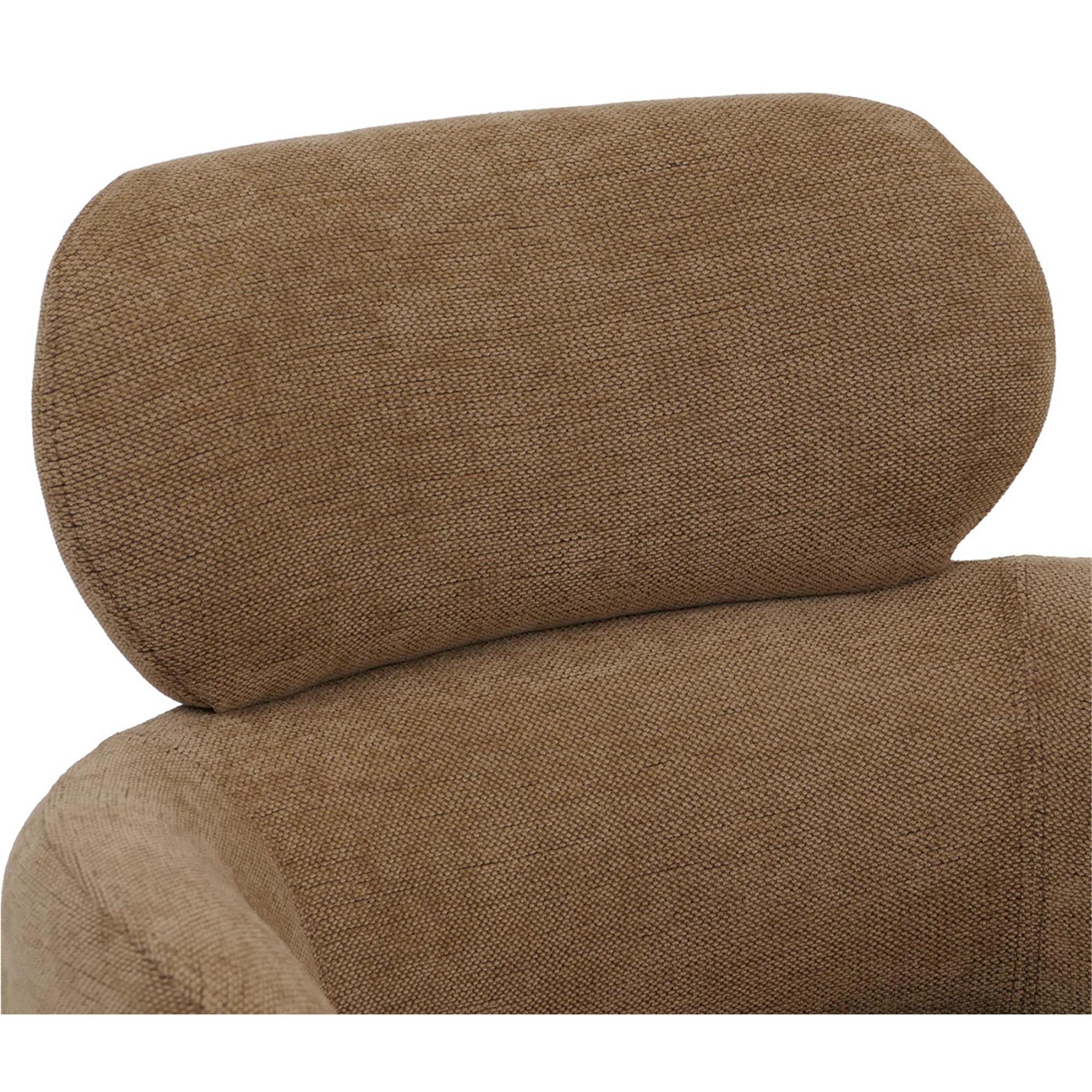 Silla de Confidente LINDEN, Gitaroria 360º, Grueso Acolchado, en Tela color Marrón rojizo