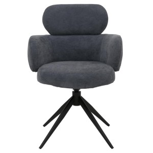 Silla de Confidente LINDEN en Tela color Marrón rojizo