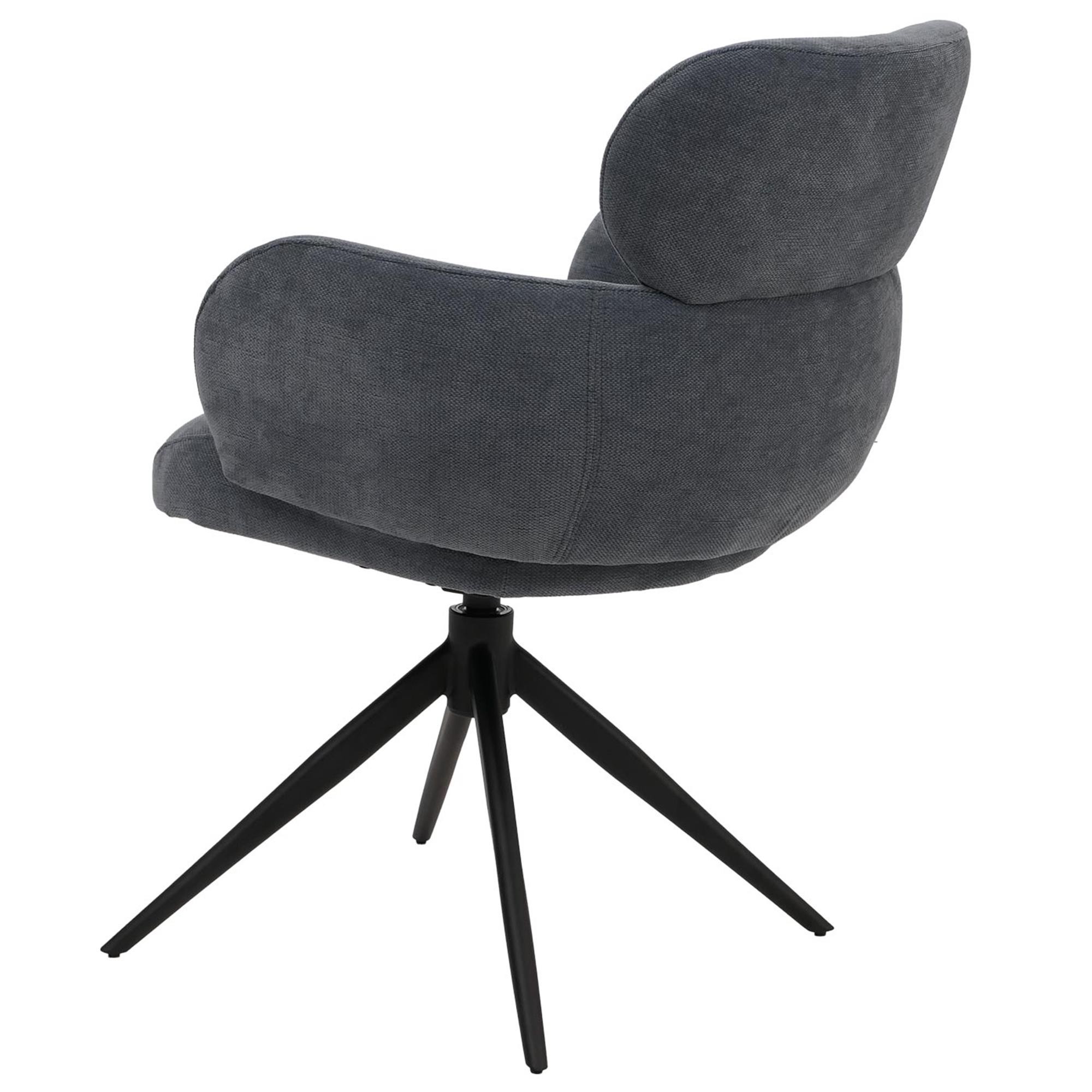 Silla de Confidente LINDEN, Gitaroria 360º, Grueso Acolchado, en Tela color Marrón rojizo