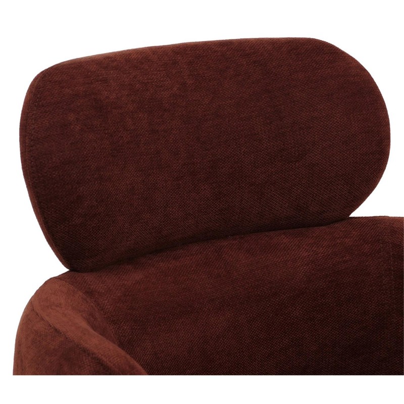 Silla de Confidente LINDEN en Tela color Marrón rojizo