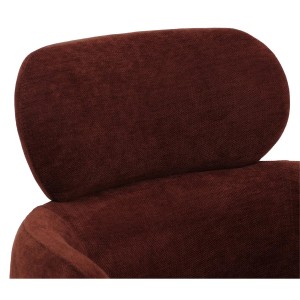 Silla de Confidente LINDEN en Tela color Marrón rojizo