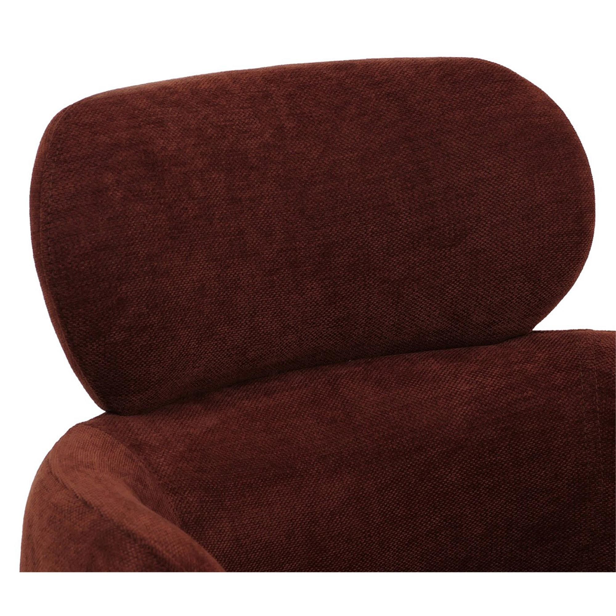 Silla de Confidente LINDEN, Gitaroria 360º, Grueso Acolchado, en Tela color Marrón rojizo