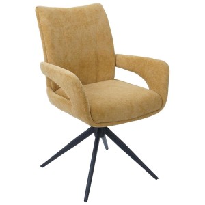 Silla de Confidente LELIA en Tela color Amarillo