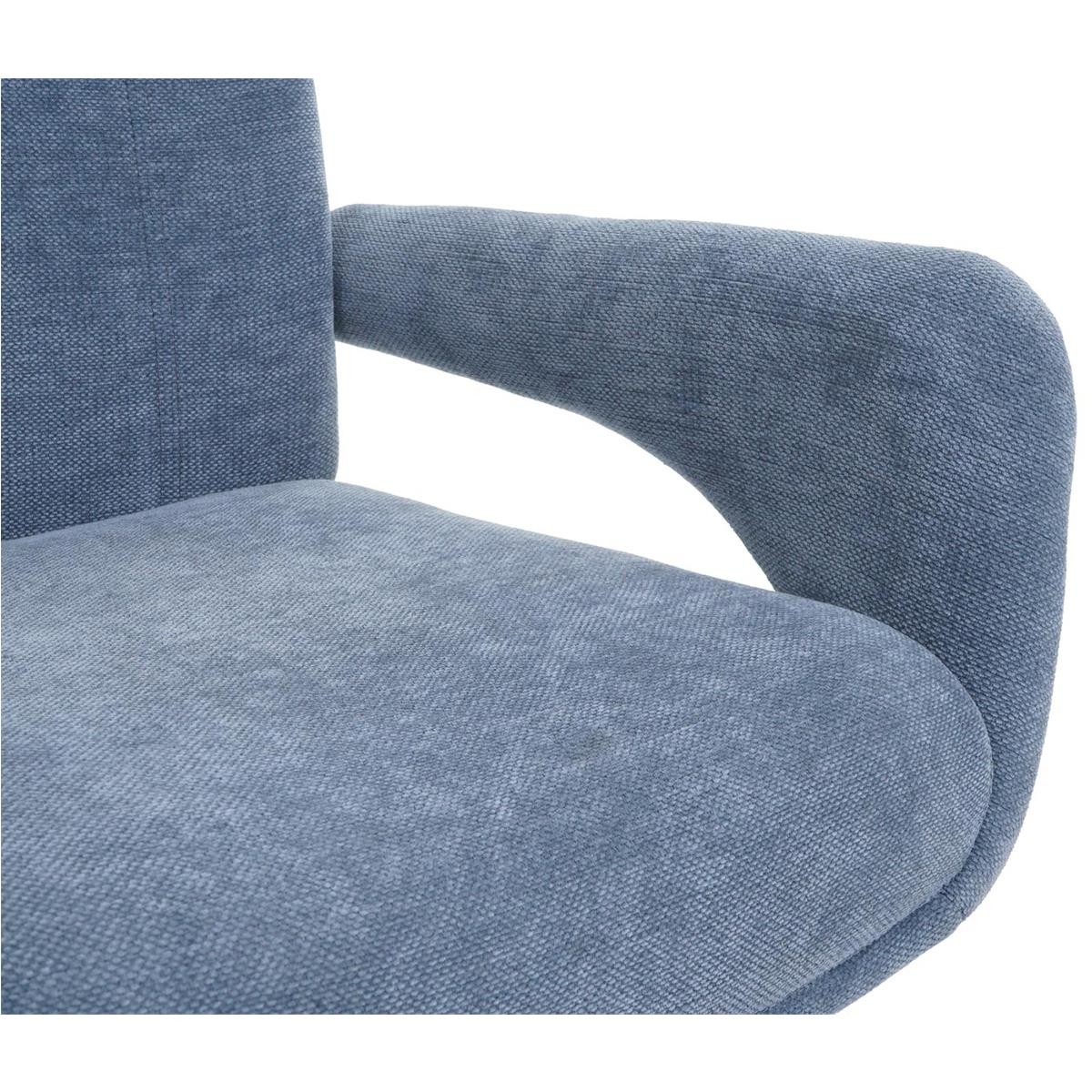 Silla de Confidente LELIA, Giratoria, Diseño Moderno, en Tela color Amarillo