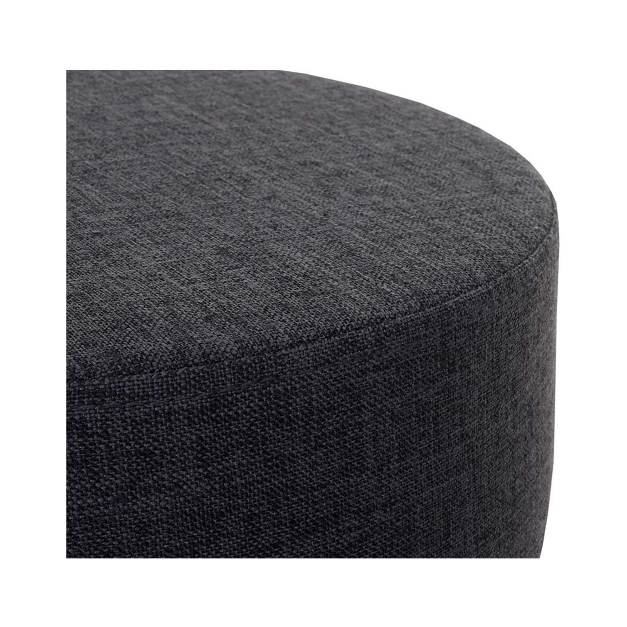 Taburete DANKO, Giratorio 360º, Grueso Acolchado, Base Metálica, en Tela color Gris Oscuro