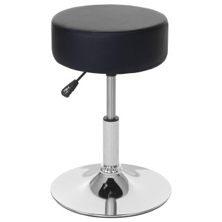 Taburete de oficina DANKO, en piel sintética color negro 2
