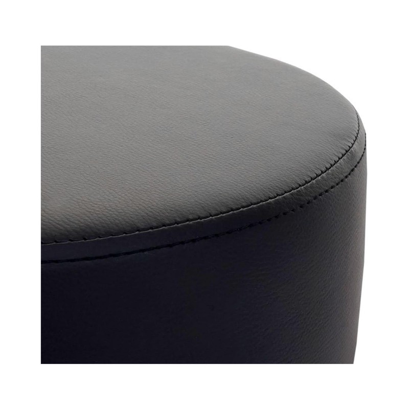 Taburete de oficina DANKO, en piel sintética color negro