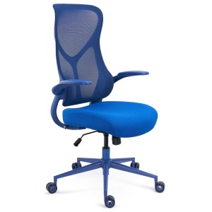 Silla de Oficina DAFNE, brazos abatibles, azul