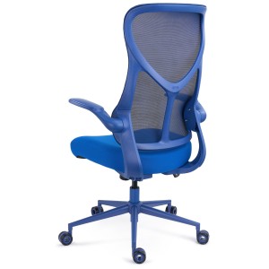 Silla de Oficina DAFNE, brazos abatibles, azul