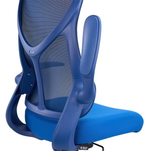 Silla de Oficina DAFNE, brazos abatibles, azul