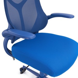 Silla de Oficina DAFNE, brazos abatibles, azul
