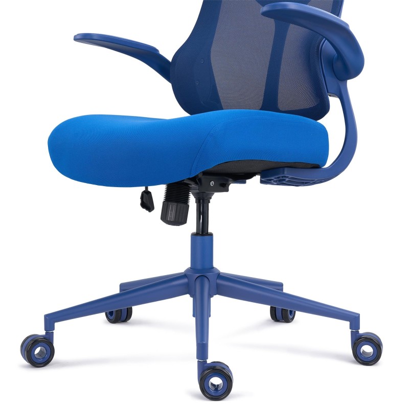 Silla de Oficina DAFNE, brazos abatibles, azul