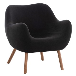 Silla de Confidente MALTA Patas en Madera, Negro
