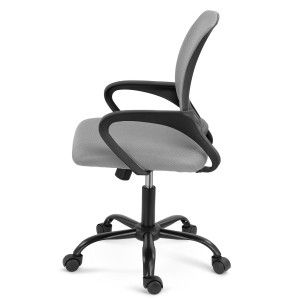 Silla de oficina SEUL BLACK, respaldo en malla transpirable, color negro