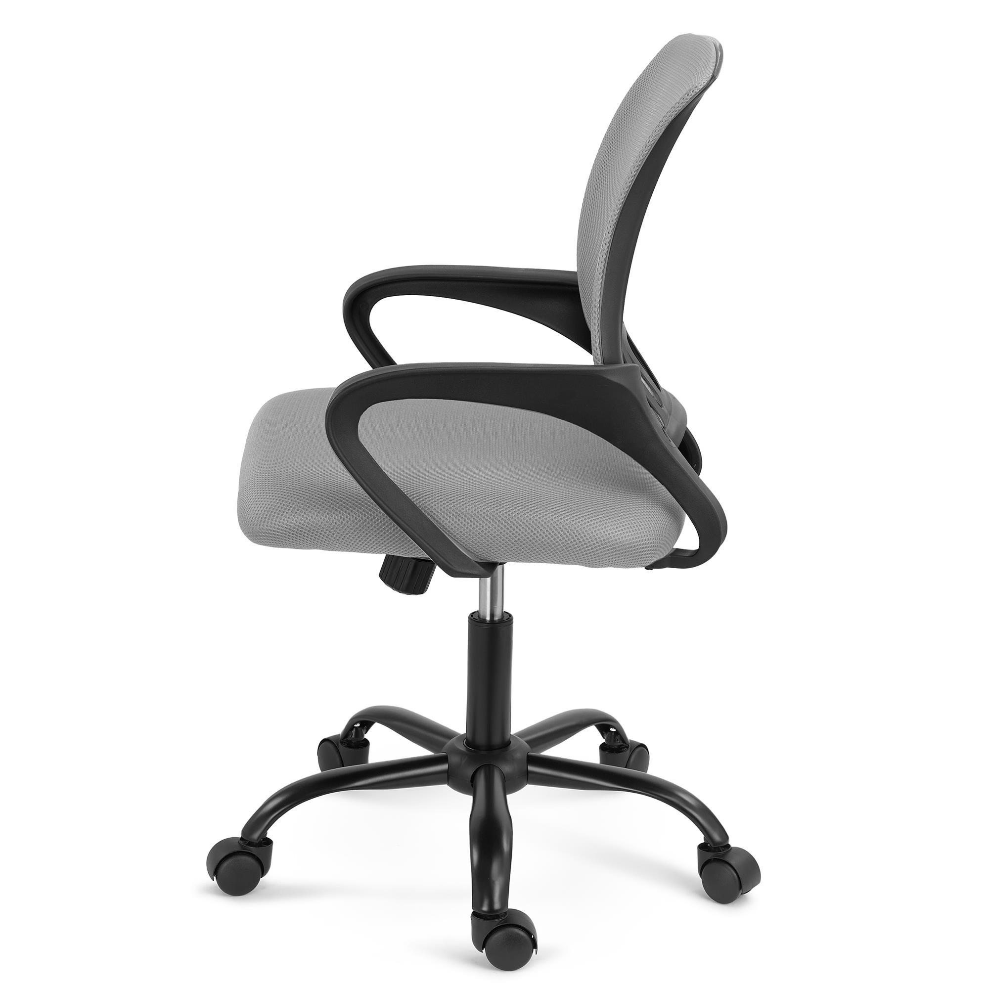 Silla de Oficina SEUL BLACK, Base Metálica Negra, Soporte lumbar, Color Negro