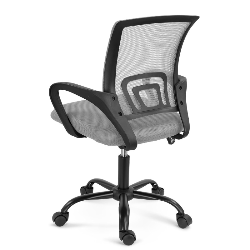Silla de oficina SEUL BLACK, respaldo en malla transpirable, color negro