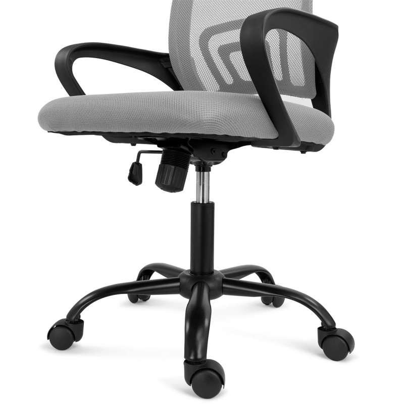 Silla de oficina SEUL BLACK, respaldo en malla transpirable, color negro
