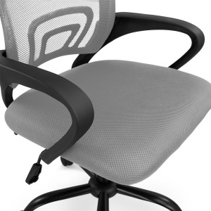 Silla de oficina SEUL BLACK, respaldo en malla transpirable, color negro