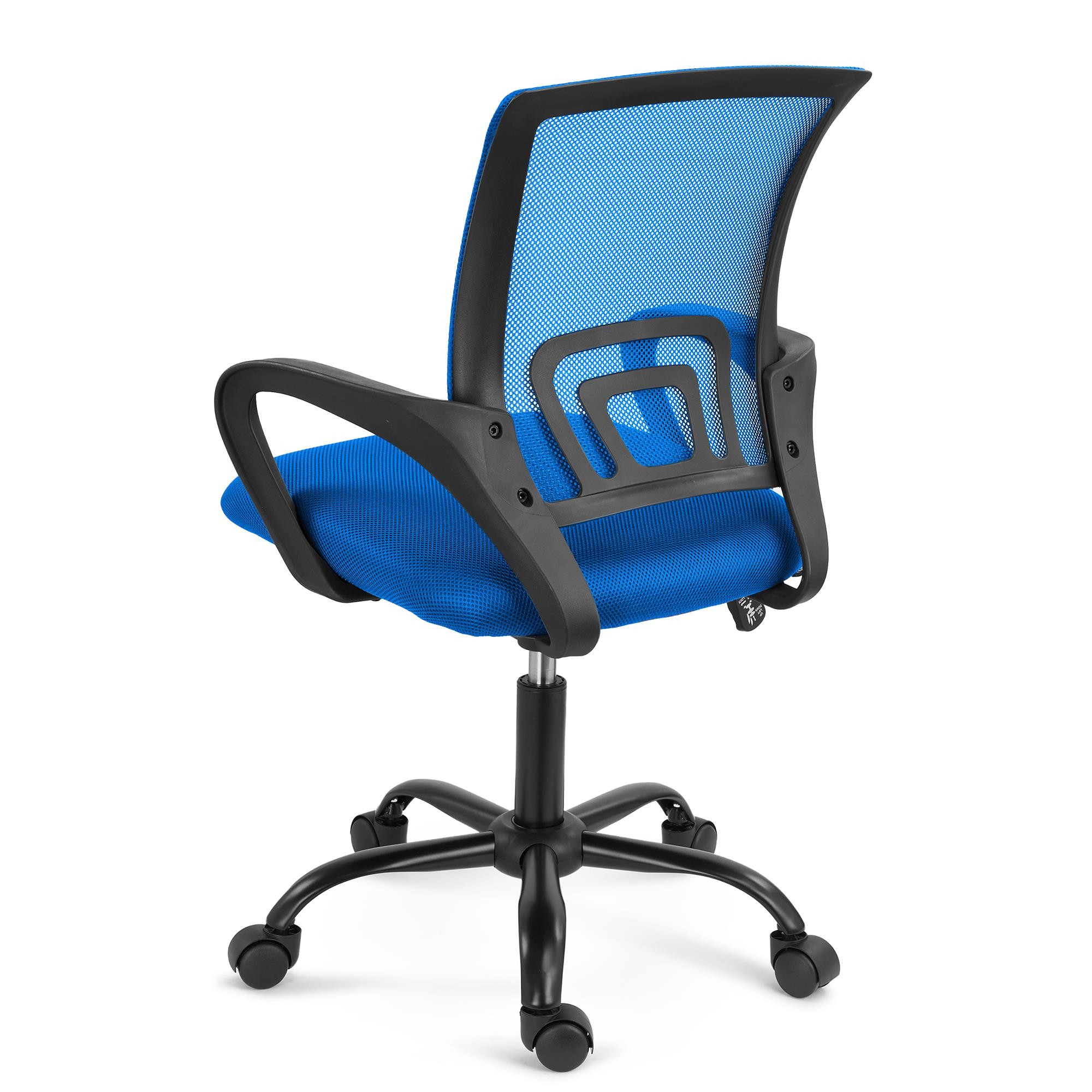 Silla de Oficina SEUL BLACK, Base Metálica Negra, Soporte lumbar, Color Negro