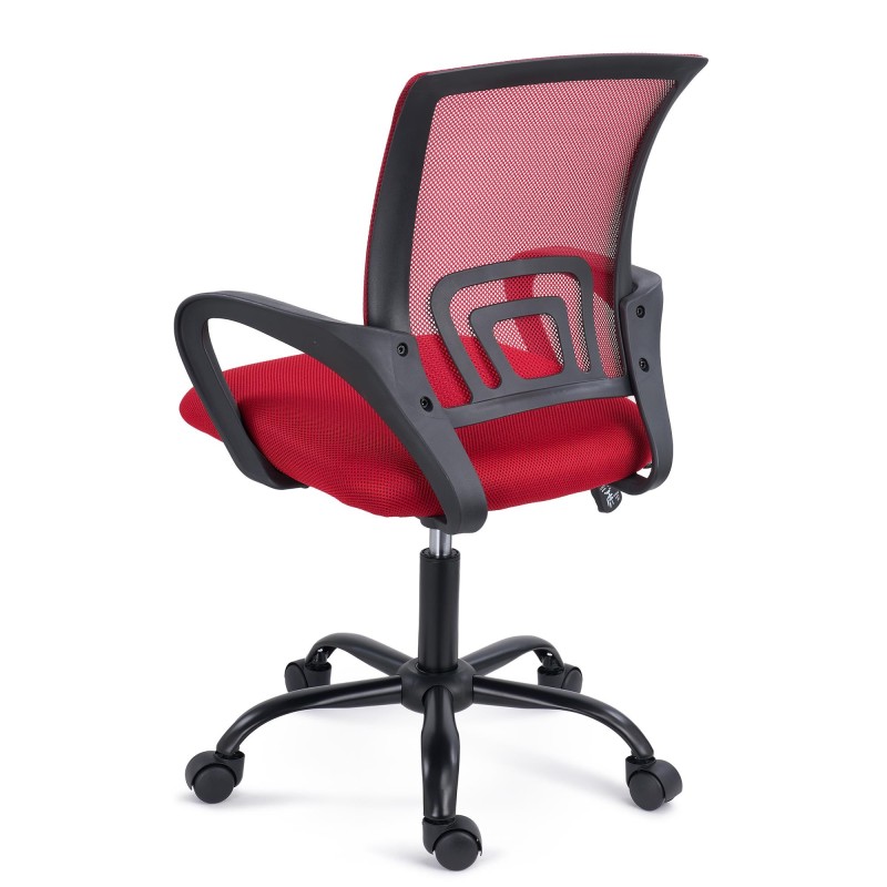Silla de oficina SEUL BLACK, respaldo en malla transpirable, color negro