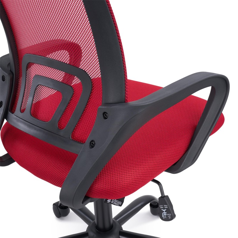 Silla de oficina SEUL BLACK, respaldo en malla transpirable, color negro