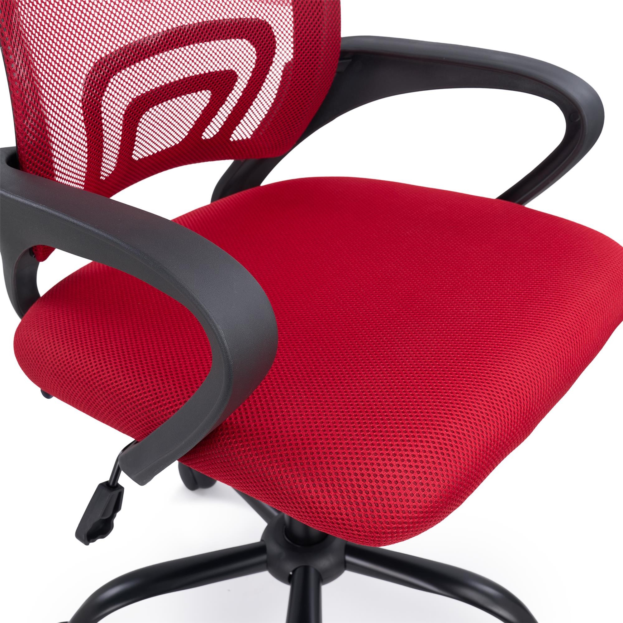 Silla de Oficina SEUL BLACK, Base Metálica Negra, Soporte lumbar, Color Negro