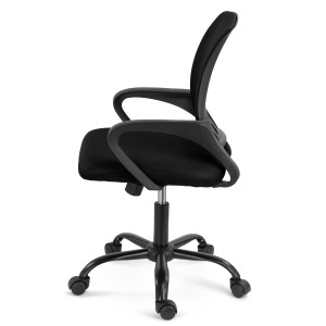 Silla de oficina SEUL BLACK, respaldo en malla transpirable, color negro