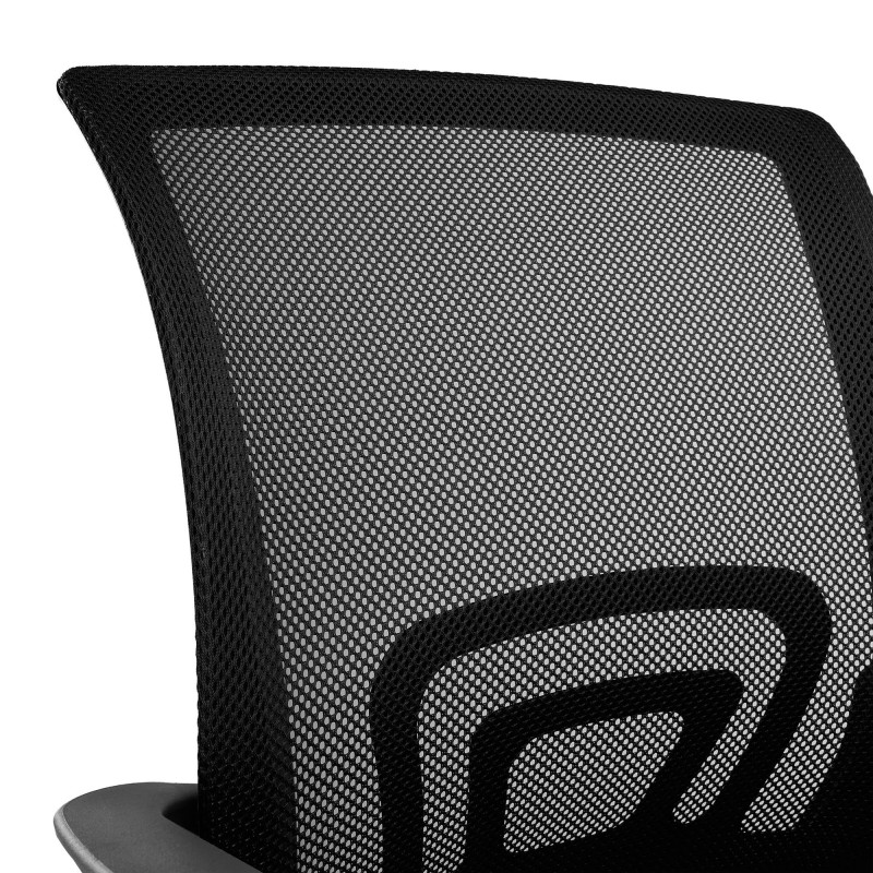 Silla de oficina SEUL BLACK, respaldo en malla transpirable, color negro