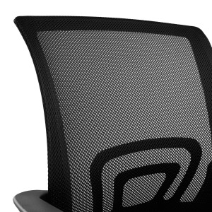 Silla de oficina SEUL BLACK, respaldo en malla transpirable, color negro