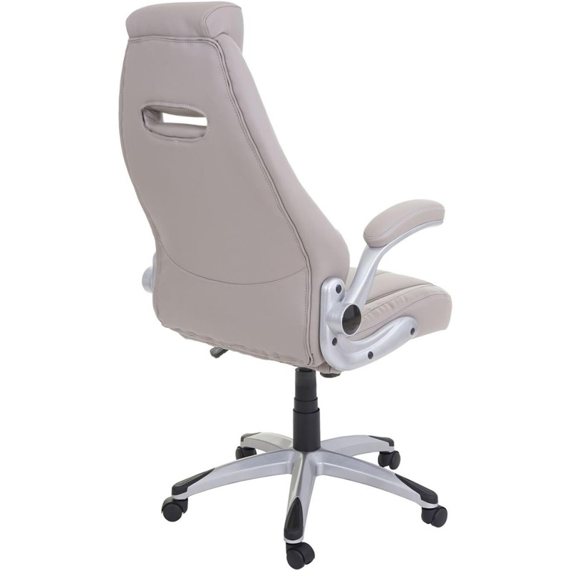 Silla de oficina con Brazos abatibles BOBI, en Piel sintética color Negro