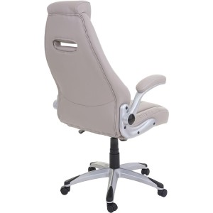 Silla de oficina con Brazos abatibles BOBI, en Piel sintética color Negro