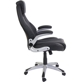 Silla de oficina con Brazos abatibles BOBI, en Piel sintética color Negro 2