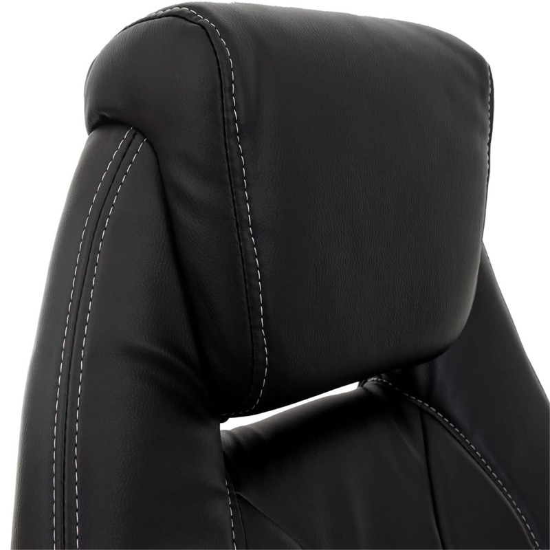 Silla de oficina con Brazos abatibles BOBI, en Piel sintética color Negro