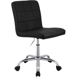 Silla de Oficina CLIP en Piel sintética color Negro