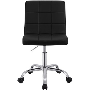 Silla de Oficina CLIP en Piel sintética color Negro