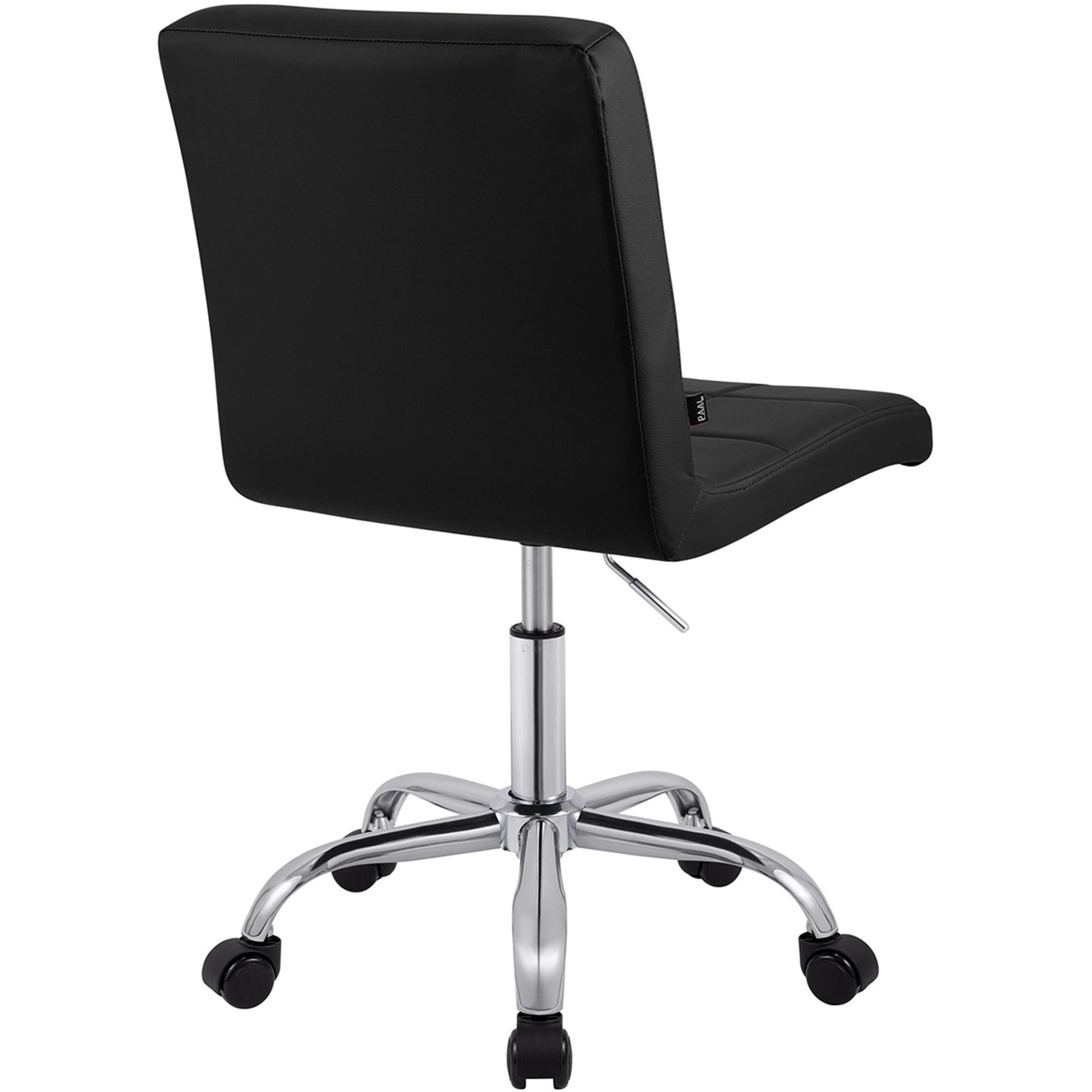 Silla de Oficina CLIP, Atractivo Diseño Moderno, Estructura Metálica, en Piel color Negro