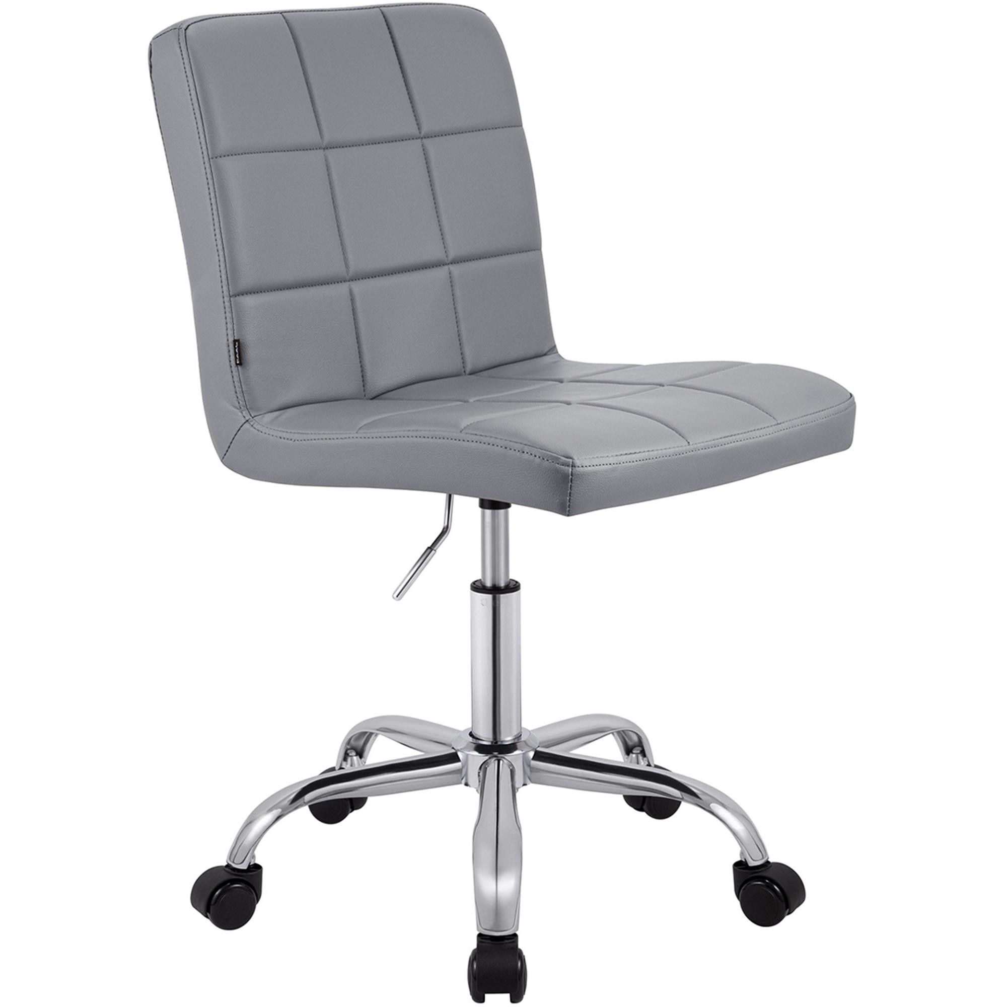 Silla de Oficina CLIP, Atractivo Diseño Moderno, Estructura Metálica, en Piel color Negro