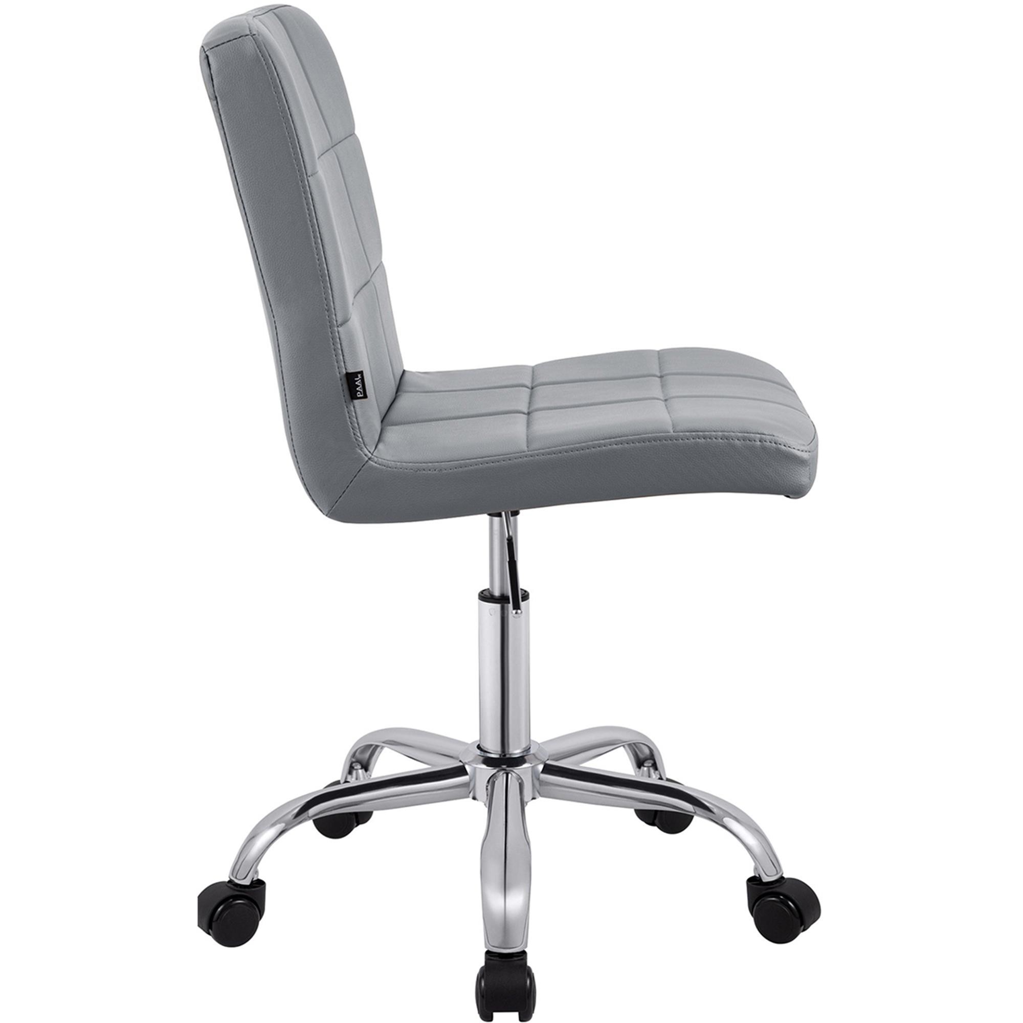Silla de Oficina CLIP, Atractivo Diseño Moderno, Estructura Metálica, en Piel color Negro