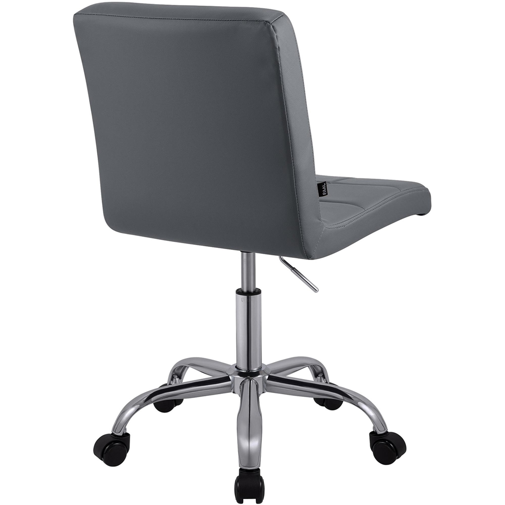 Silla de Oficina CLIP, Atractivo Diseño Moderno, Estructura Metálica, en Piel color Negro