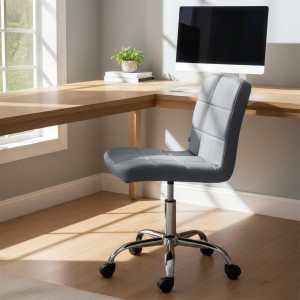 Silla de Oficina CLIP en Piel sintética color Negro