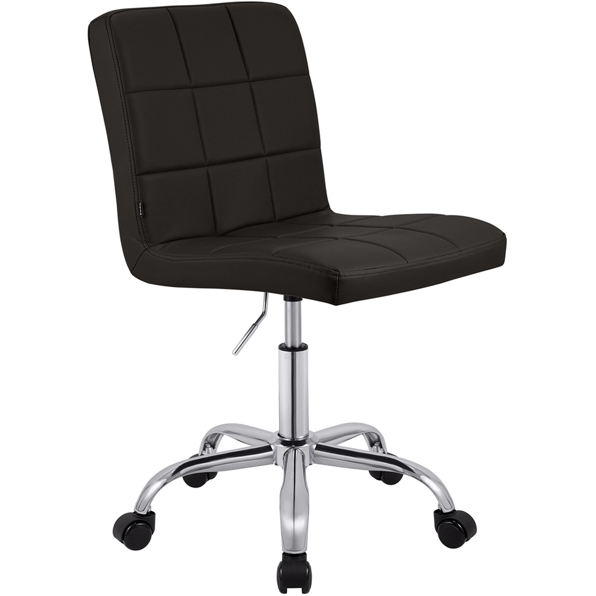 Silla de Oficina CLIP, Atractivo Diseño Moderno, Estructura Metálica, en Piel color Negro
