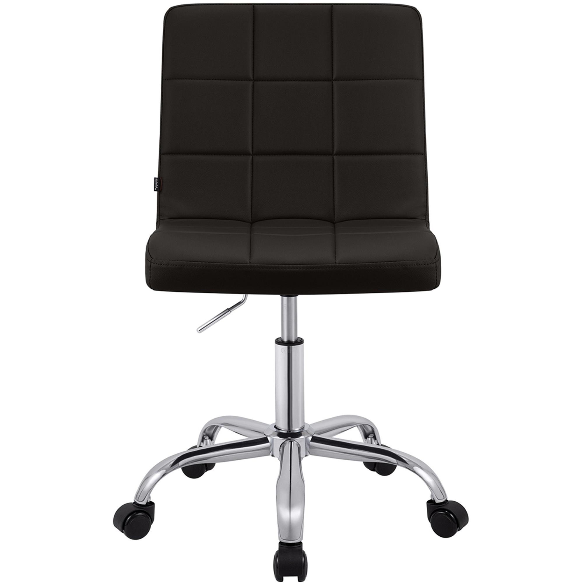Silla de Oficina CLIP, Atractivo Diseño Moderno, Estructura Metálica, en Piel color Negro