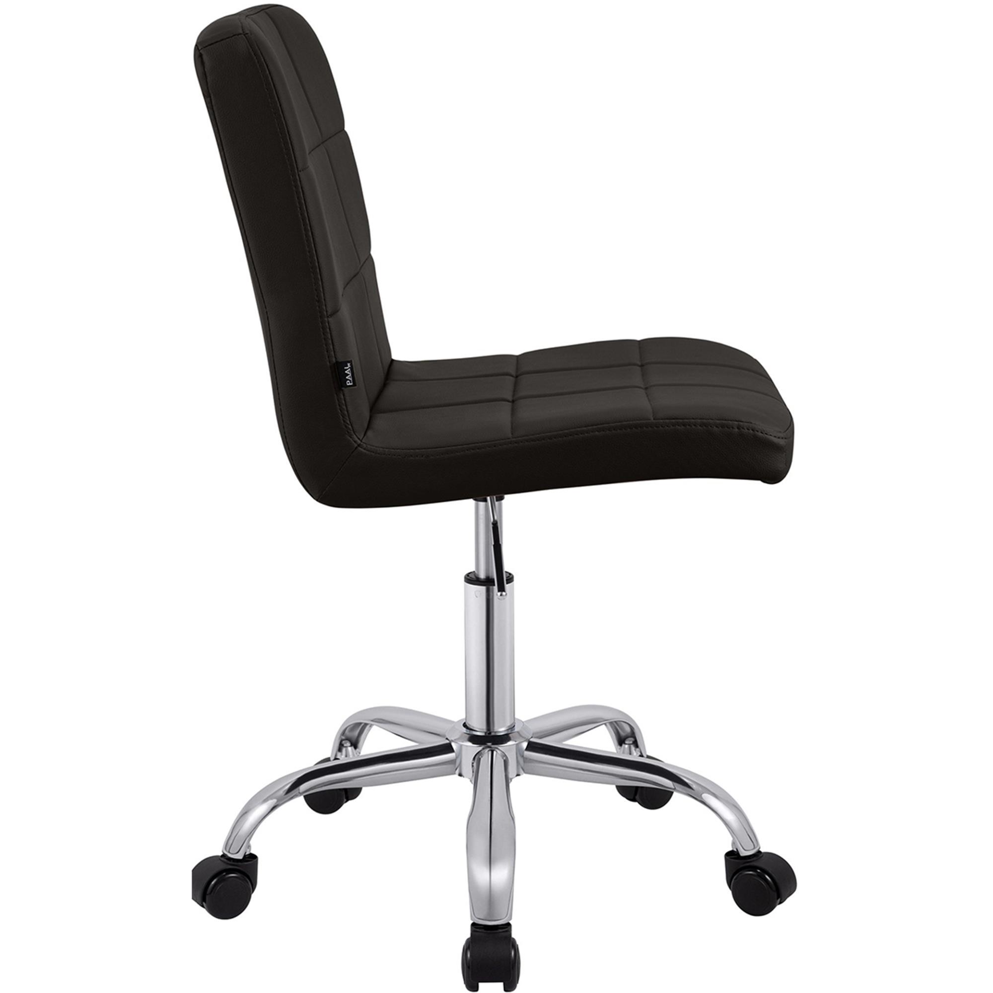 Silla de Oficina CLIP, Atractivo Diseño Moderno, Estructura Metálica, en Piel color Negro