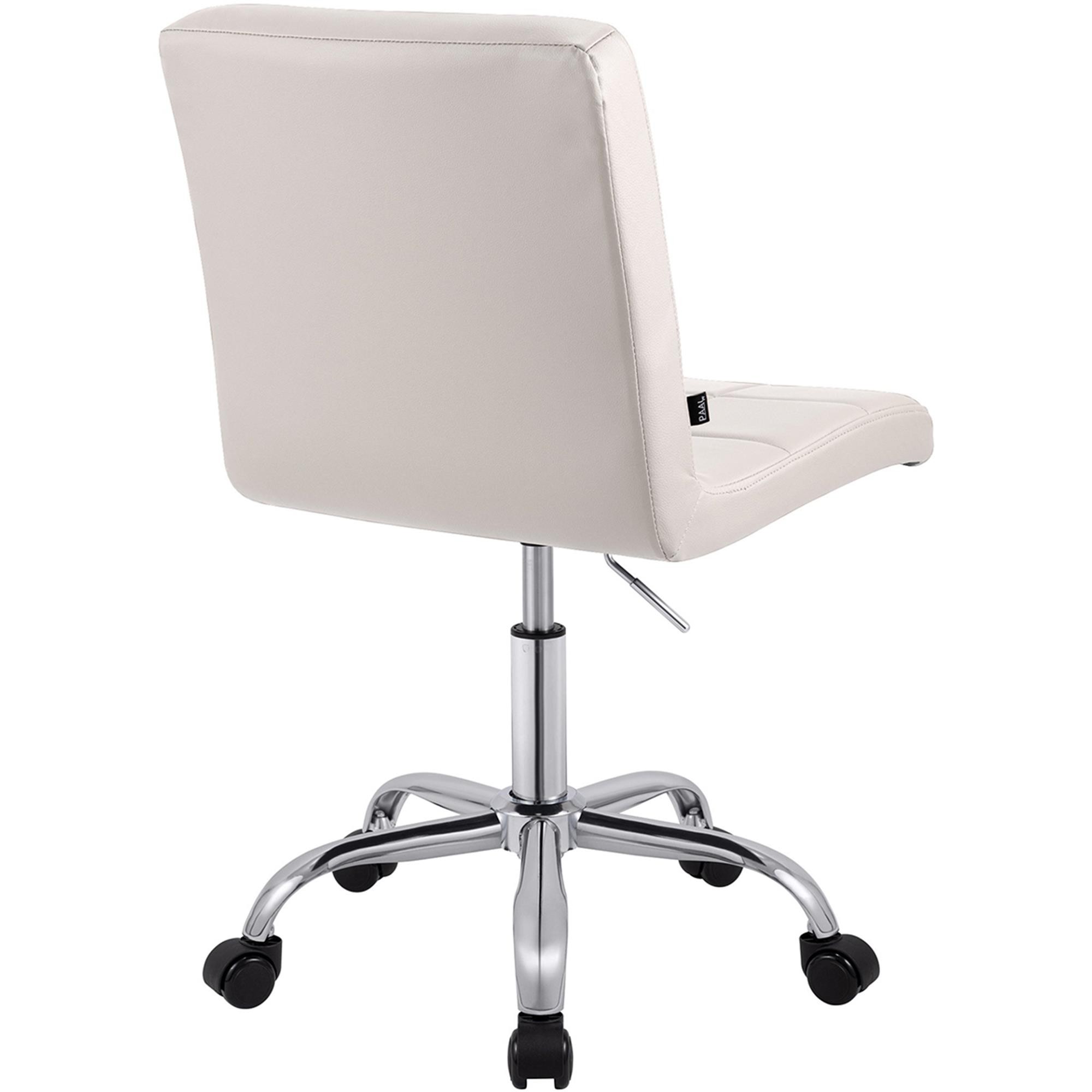 Silla de Oficina CLIP, Atractivo Diseño Moderno, Estructura Metálica, en Piel color Negro