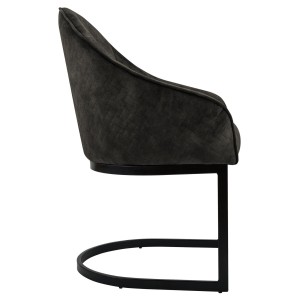 Silla de Confidente TIKA en Terciopelo color Crema