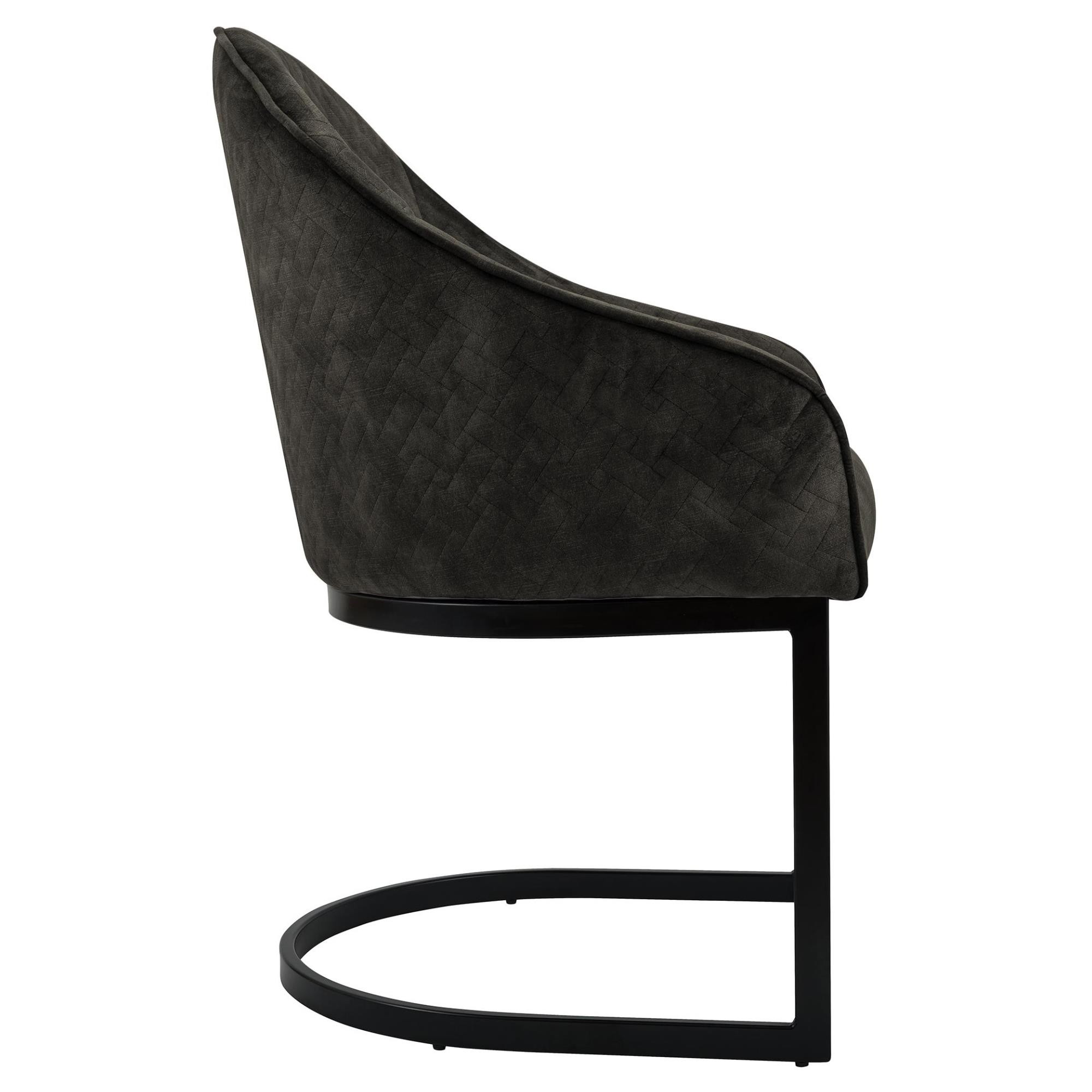 Silla de Confidente TIKA, Grueso Acolchado, Estructura Metálica, en Terciopelo color Crema