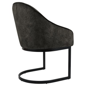 Silla de Confidente TIKA en Terciopelo color Crema