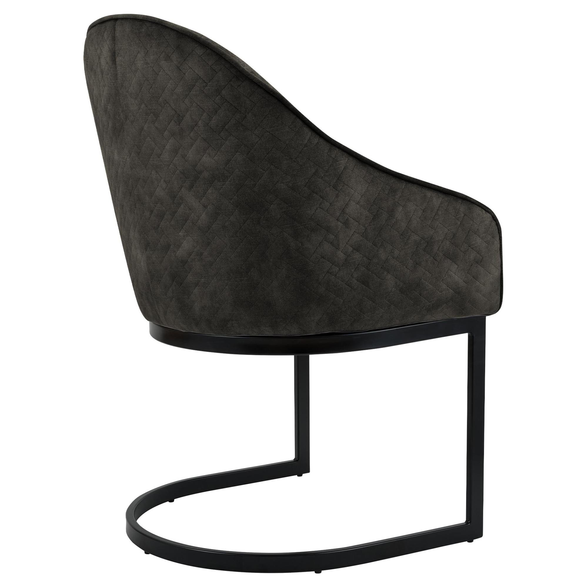 Silla de Confidente TIKA, Grueso Acolchado, Estructura Metálica, en Terciopelo color Crema